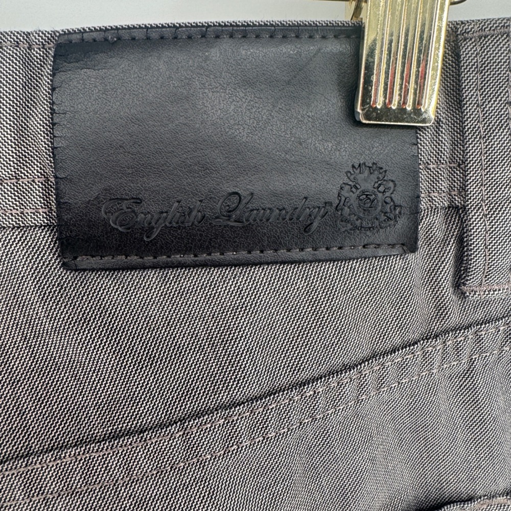 English Laundry Brixton Mens 32x34 Charcoal Grey Textured 5-Pocket Pants 1119710 - Picture 9 of 15